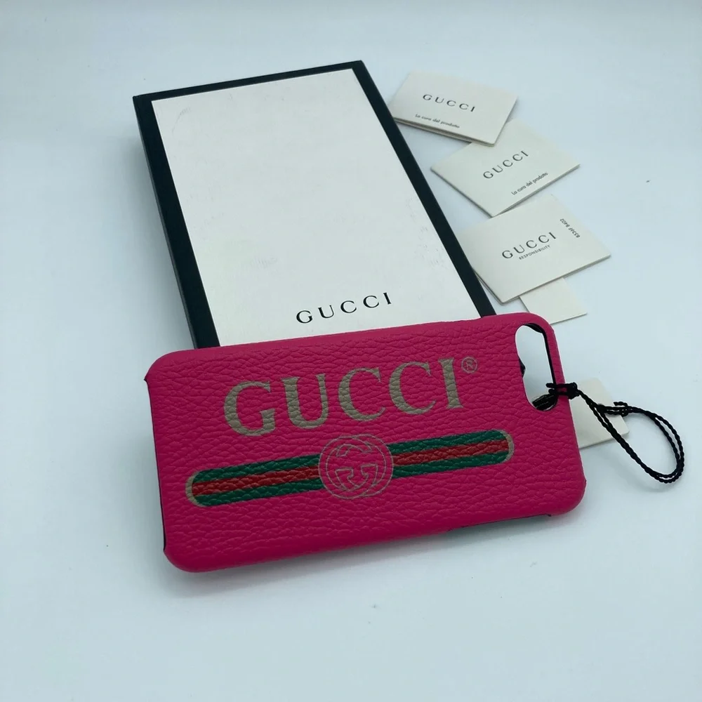 NWB GUCCI PINK SHERRY LINE SUPREME PHONE CASE